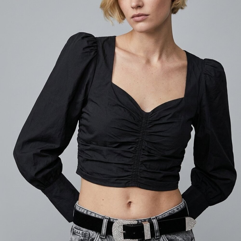 Zara Puff Sleeve Crop Top